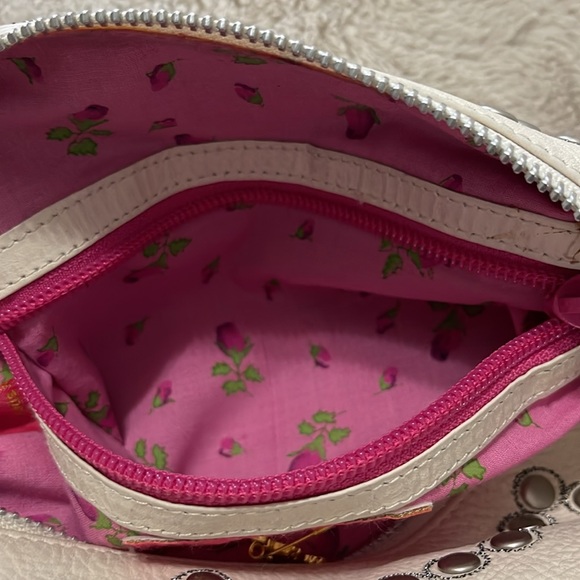 BETSEY JOHNSON OFF WHITE SILVER STUDDED PURSE - Picture 12 of 12